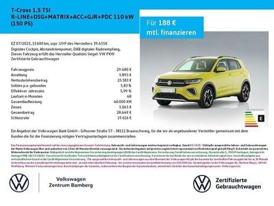 Usata VW T-Cross R-line 150 CV (110 kW) 2025 Giallo SUV