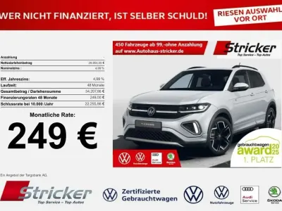 Nowe VW T-Cross R-line 116 KM (85 kW) 2026 Srebrny SUV