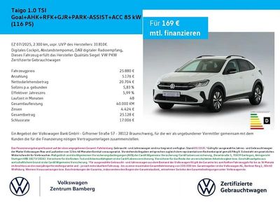 Gebraucht VW Taigo Goal 116 PS (85 kW) 2025 Weiß SUV
