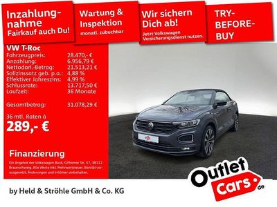 Brugt VW T-Roc Cabriolet R-line 150 HK (110 kW) 2022 Grå Cabriolet