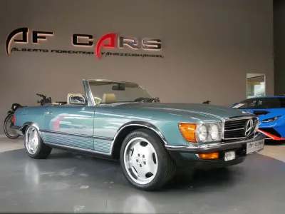 Gebraucht Mercedes SL280 185 PS (136 kW) 1984 877 petrol blau / grãœn Cabrio