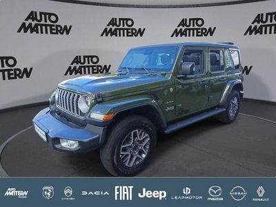 Gebraucht Jeep Wrangler Sahara 272 PS (200 kW) 2024 Sarge green clear coat SUV