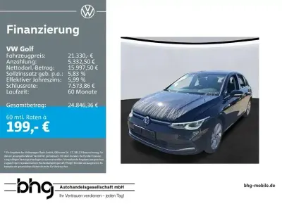Gebraucht VW Golf VIII Style 131 PS (96 kW) 2023 Schwarz Limousine