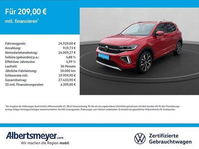 Rot Gebraucht 2024 VW T-Cross R-line SUV | 24.929 € (Fairer Preis)