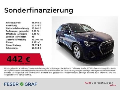 Second-hand Audi Q3 Sportback Performance 200 CP (147 kW) 2023 Albastru SUV