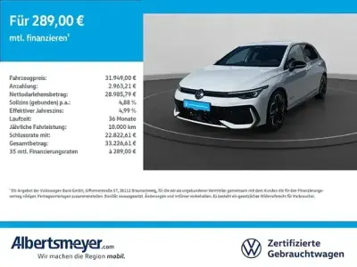Usata VW Golf VIII R-line 150 CV (110 kW) 2025 Bianco Berlina