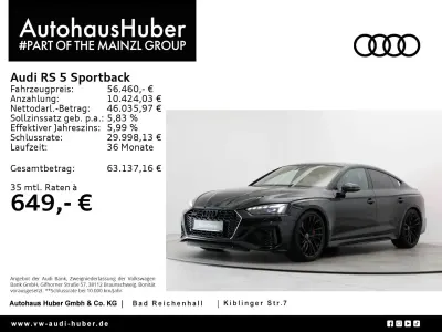 Gebraucht Audi RS5 Sportback Ambiente 450 PS (330 kW) 2023 Mythosschwarz metallic Limousine