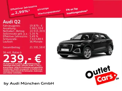 Gebraucht Audi Q2 Advanced 110 PS (80 kW) 2023 Schwarz SUV