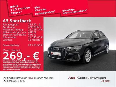 Gebraucht Audi A3 S-Line 204 PS (150 kW) 2022 Mythosschwarz metallic Limousine