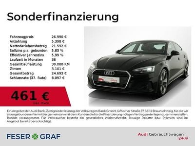 Brillantschwarz Gebraucht 2021 Audi A5 Sportback Ambiente Kleinwagen | 26.990 € (Superpreis)