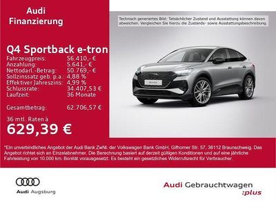 Grau Gebraucht 2025 Audi Q4 Sportback e-tron S-Line SUV | 56.410 €