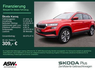 Velvetrot metallic Gebraucht 2022 Skoda Karoq Style SUV | 27.430 € (Fairer Preis)