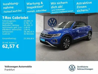Gebraucht VW T-Roc Cabriolet Goal 116 PS (85 kW) 2025 Blau Cabrio