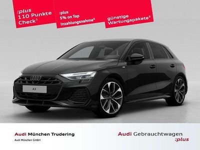 Mythosschwarz metallic Gebraucht 2025 Audi A3 S-Line Limousine | 35.387 € (Guter Preis)