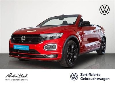 Gebraucht VW T-Roc Cabriolet R-line 150 PS (110 kW) 2022 Kings red metallic/schwarz Cabrio