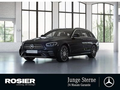 Schwarz / obsidianschwarz Gebraucht 2021 Mercedes E400 AMG Kombi | 52.250 € (Teuer)