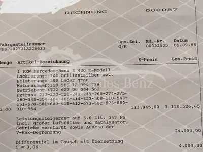 Gebraucht Mercedes E50 AMG Avantgarde 347 PS (255 kW) 1996 Silber Limousine