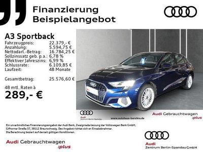 Blau Gebraucht 2022 Audi A3 Limousine | 22.379 € (Superpreis)