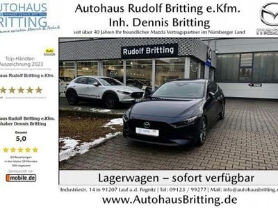 Gebraucht Mazda 3 Exclusive-Line 122 PS (89 kW) 2023 Deep crystal blue (metallic) Limousine