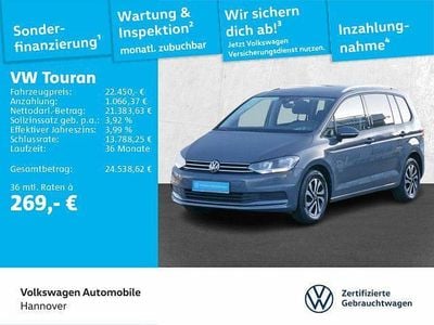 Gebraucht VW Touran Active 150 PS (110 kW) 2021 Delfingrau metallic Van / Kleinbus