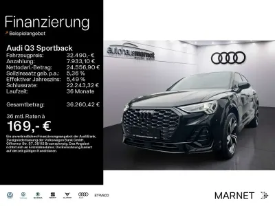 Gebraucht Audi Q3 S-Line 150 PS (110 kW) 2024 Mythosschwarz metallic SUV