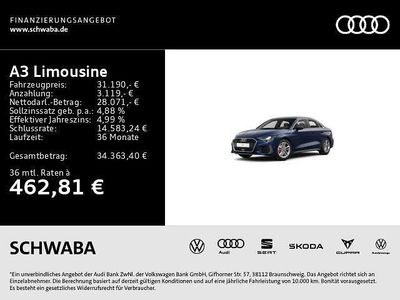 Gebraucht Audi A3 S-Line 190 PS (139 kW) 2022 Blau Limousine