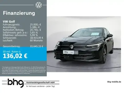Gebraucht VW Golf VIII Life 150 PS (110 kW) 2025 Schwarz Limousine