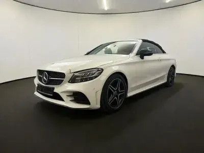 Brugt Mercedes C220 AMG line 194 HK (142 kW) 2020 Hvid Cabriolet
