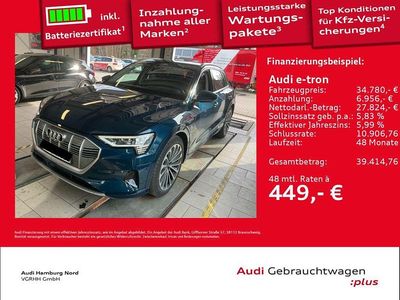 Gebraucht Audi e-tron Advanced 300 kW (408 PS) 2023 Galaxisblau metallic SUV