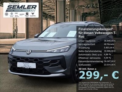 Novo VW T-Roc R 150 HP (110 kW) 2026 Cinzento SUV