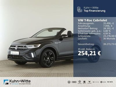 Gebraucht VW T-Roc Cabriolet R-line 150 PS (110 kW) 2024 Deep black perleffekt Cabrio