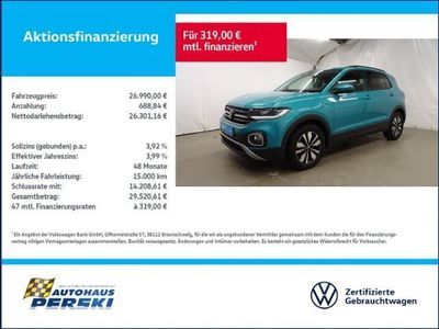 Gebraucht VW T-Cross Move 110 PS (80 kW) 2023 Makenatürkis metallic SUV