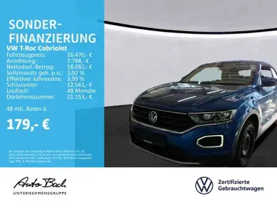 Gebraucht VW T-Roc Cabriolet Style 150 PS (110 kW) 2021 Blau Cabrio