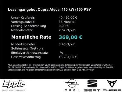 Neu Cupra Ateca 150 PS (110 kW) 2026 Grau SUV