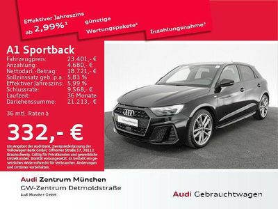 Gebraucht Audi A1 Sportback S-Line 150 PS (110 kW) 2019 Mythosschwarz metallic Kleinwagen
