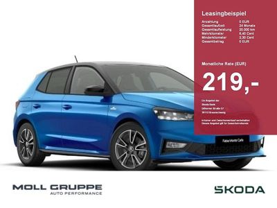 Nuova Skoda Fabia Monte Carlo 150 CV (110 kW) 2026 Blu Utilitaria