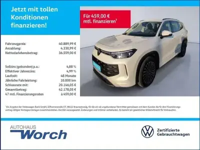 Gebraucht VW Tayron Life 150 PS (110 kW) 2025 Oryxweiß perlmutteffekt SUV
