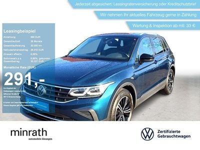 Blau Gebraucht 2021 VW Tiguan Life SUV | 26.000 € (Guter Preis)