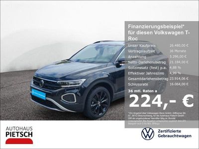 Gebraucht VW T-Roc IQ Drive 150 PS (110 kW) 2022 Schwarz SUV