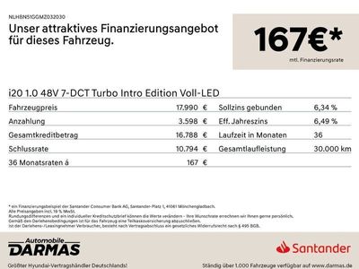 gebraucht Hyundai i20 1.0 48V 7-DCT Turbo Intro Edition Voll-LED