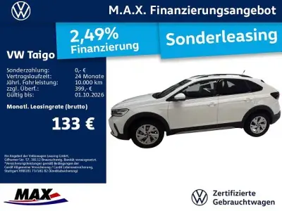 Gebraucht VW Taigo Life 95 PS (69 kW) 2025 Weiß SUV