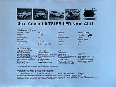 Usata Seat Arona FR 110 CV (80 kW) 2022 Bianco SUV
