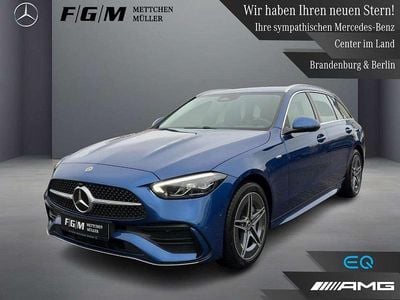 Gebraucht Mercedes C300e AMG line 313 PS (230 kW) 2024 Metalliclack spektralblau Kombi