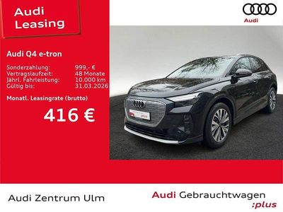 Mythosschwarz metallic Gebraucht 2024 Audi Q4 e-tron S-Line SUV | 44.960 € (Fairer Preis)