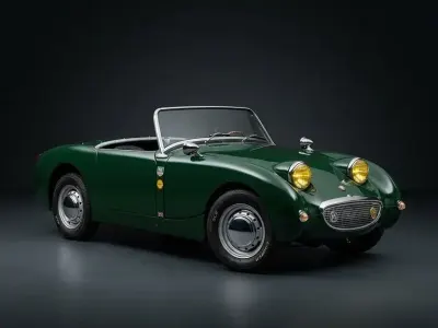 Brugt Austin Healey Frogeye 86 HK (63 kW) 1959 Grøn Cabriolet