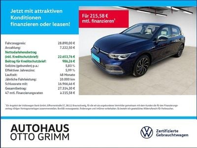 Gebraucht VW Golf VIII Style 150 PS (110 kW) 2023 Atlantic blue metallic (metallic) Limousine