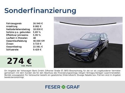 Gebraucht VW Tiguan Allspace Life 150 PS (110 kW) 2023 Atlantic blue metallic SUV