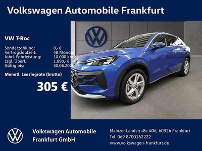 Neu VW T-Roc Life 150 PS (110 kW) 2026 Blau SUV