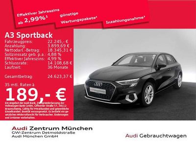 Usata Audi A3 Advanced 204 CV (150 kW) 2022 Nero Berlina