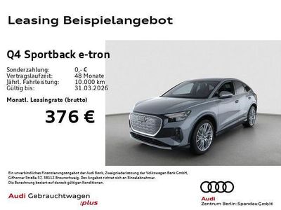 Grau Gebraucht 2025 Audi Q4 Sportback e-tron S-Line SUV | 41.629 € (Teuer)